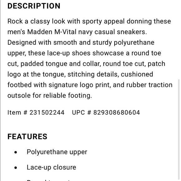Brand new Men’s Madden M Vital Sneakers - Picture 4 of 5